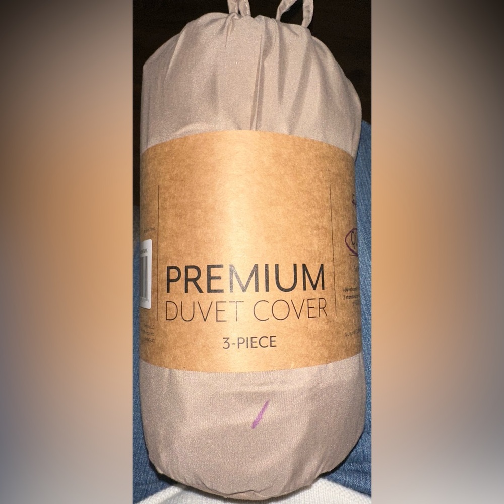 Premium Duvet Cover 3-Piece Taupe Queen Sz. By Jenjoy‎ 2 Standard Pillow Shams